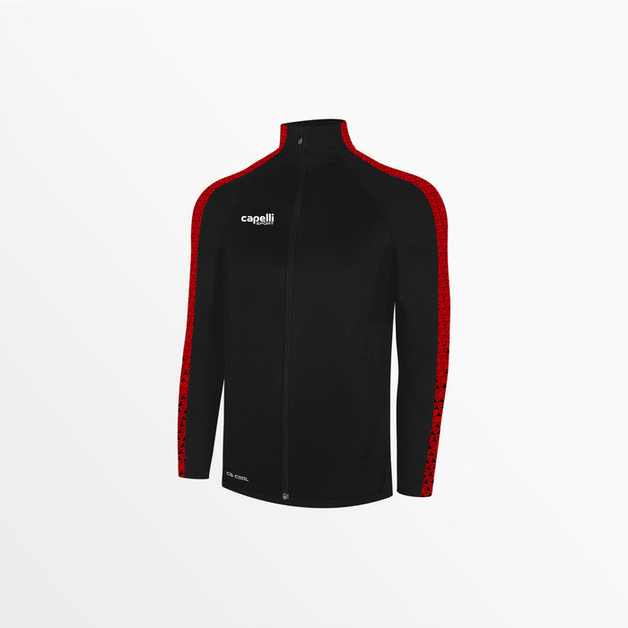 capelli MEN'S BASICS ⅠⅠ TRI TRAINING JACKET Black Red