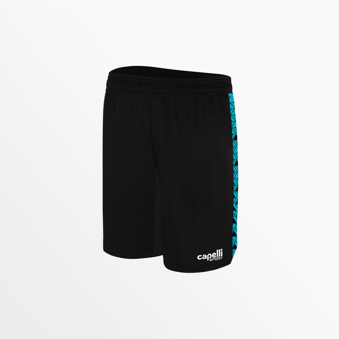 capelli MEN'S BASICS ⅠⅠ TRI TRAINING SHORTS WITH POCKETS Black Turquoise