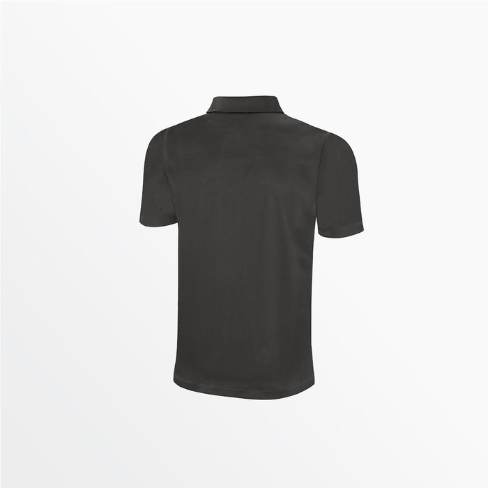 Capelli MEN'S CLASSIC SMALL STRIPE POLY POLO Dark Grey