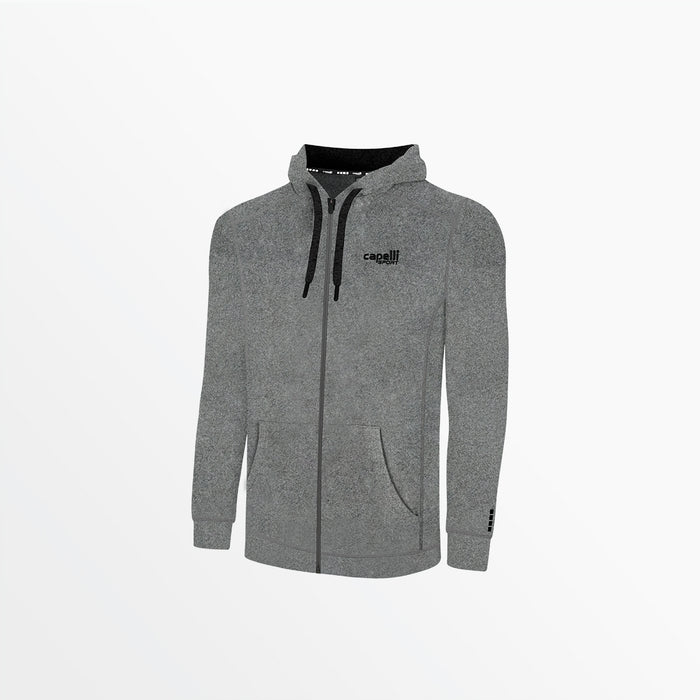 capelli MEN'S ESSENTIAL HEATHER ZIP UP HOODIE Dark Heather Grey