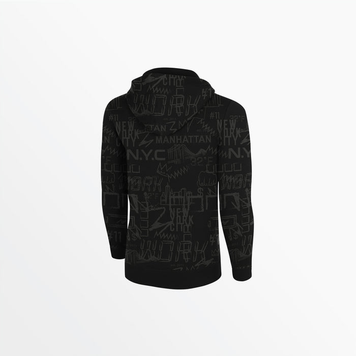 Capelli MEN'S FLEECE GRAPHIC PRINT PULLOVER HOODIE Black