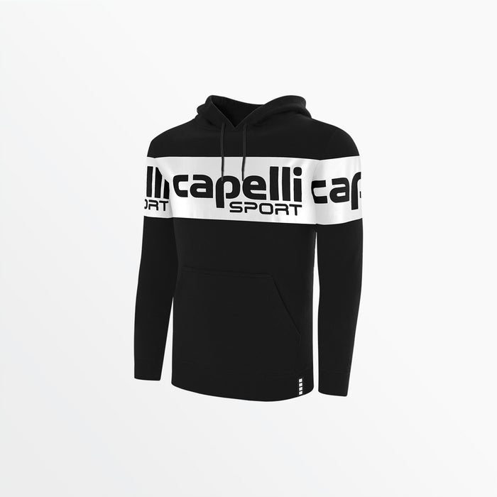 capelli MEN'S LOGO STRIPE FLEECE PULLOVER HOODIE Black