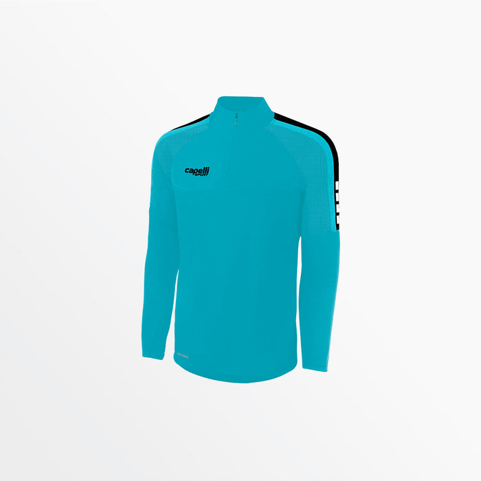 capelli MEN'S MADISON 1/4 ZIP TECHNICAL TRAINING TOP Turquoise