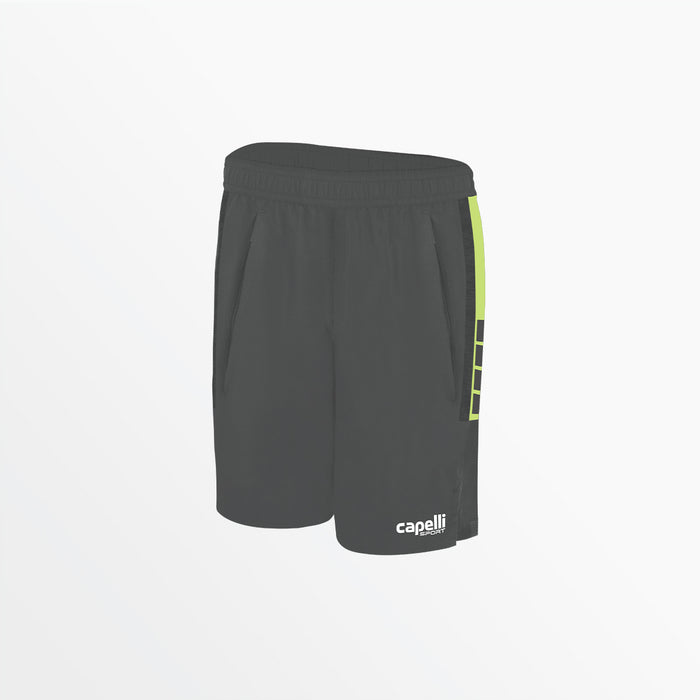 capelli MEN'S MADISON TRAINING SHORTS Medium Grey Lime