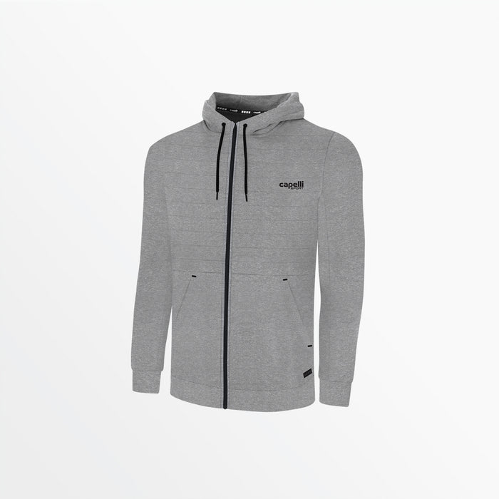 capelli MEN'S MOTO TECH ⅠⅠ ZIP UP HOODIE Light Heather Grey