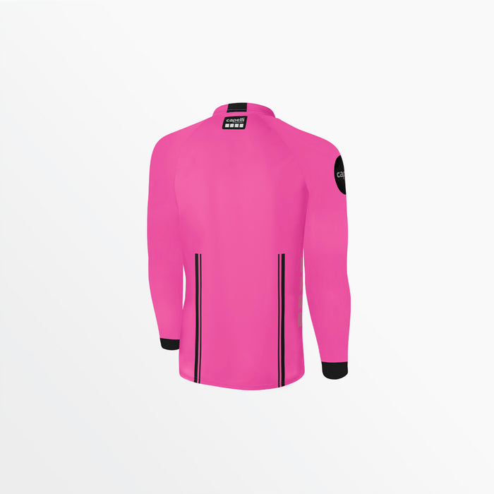 Capelli MEN'S OFFICIAL REFEREE 1/4 ZIP LONG SLEEVE JERSEY Referee Pink