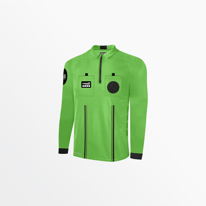 capelli MEN'S OFFICIAL REFEREE 1/4 ZIP LONG SLEEVE JERSEY Referee Green