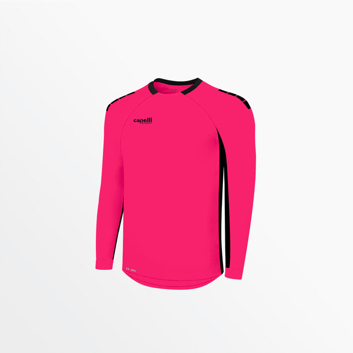 capelli MEN'S PITCH LONG SLEEVE GOALKEEPER JERSEY WITHOUT PADDING Neon Pink