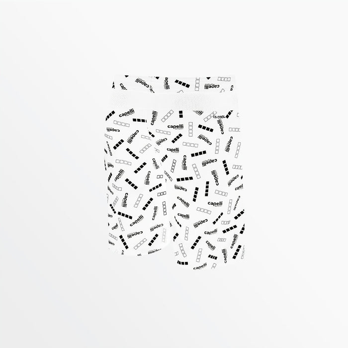 Capelli MEN'S SIGNATURE PRINT TRAINING SHORTS White