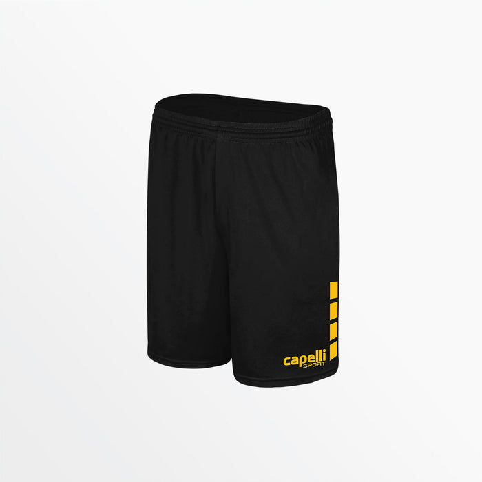 capelli MEN'S TEAM MATCH SHORTS WITH 4-CUBES Black Athletic Gold