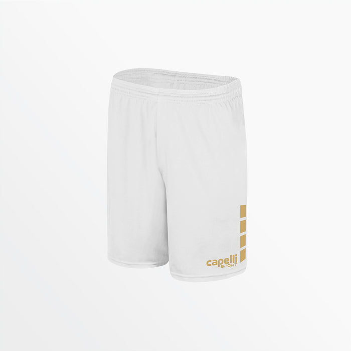 capelli MEN'S TEAM MATCH SHORTS WITH 4-CUBES White Bright Gold