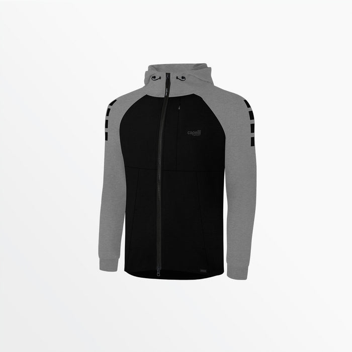 capelli MEN'S TECH ⅠⅠ ZIP UP HOODIE Light Heather Grey Black