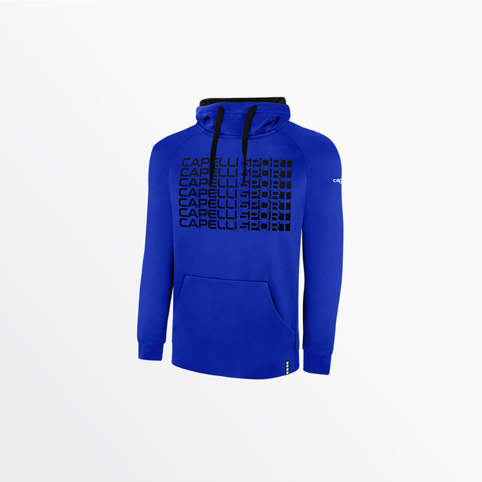 capelli MEN'S THERMA FLEECE PULLOVER HOODIE WITH FRONT REPEATING LOGO