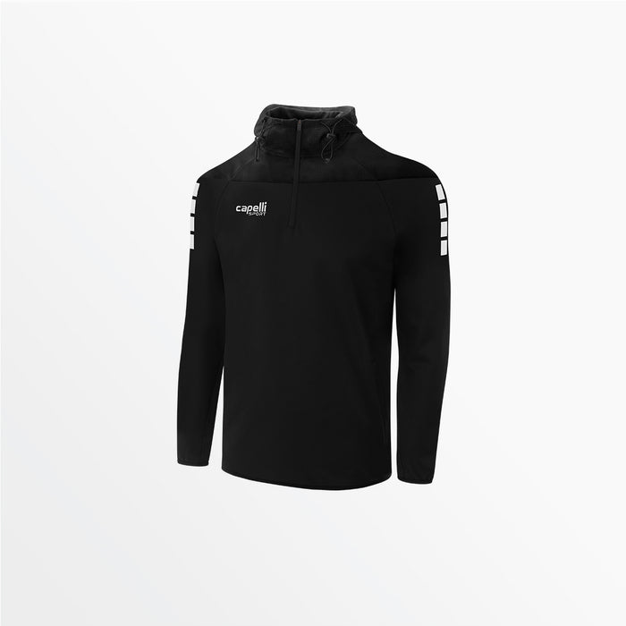 capelli MEN'S TRIBECA 1/4 ZIP THERMA FLEECE HOODIE Black