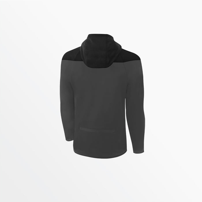 Capelli MEN'S TRIBECA 1/4 ZIP THERMA FLEECE HOODIE Dark Grey Black