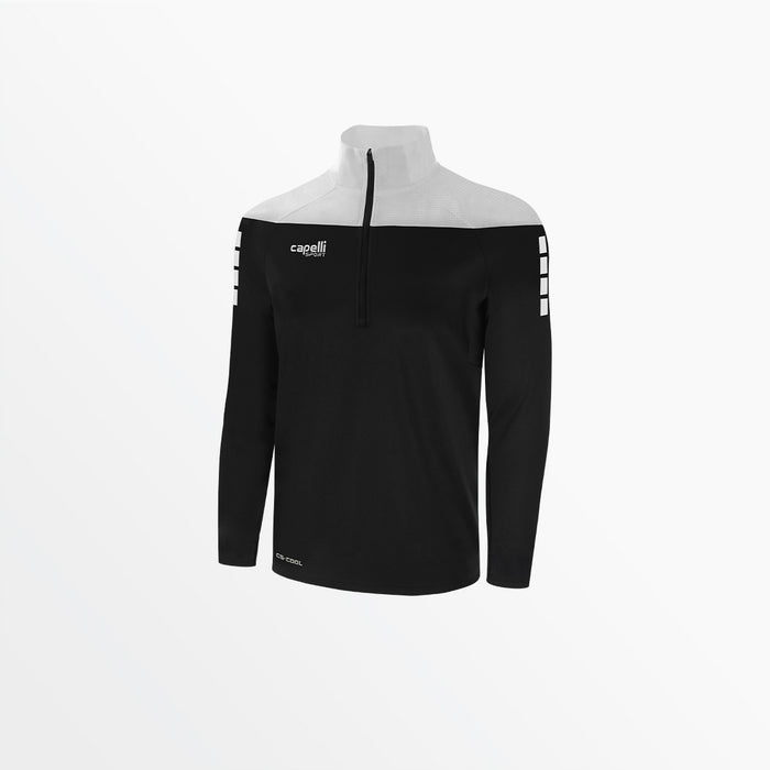 capelli MEN'S TRIBECA 1/4 ZIP TRAINING JACKET Black White