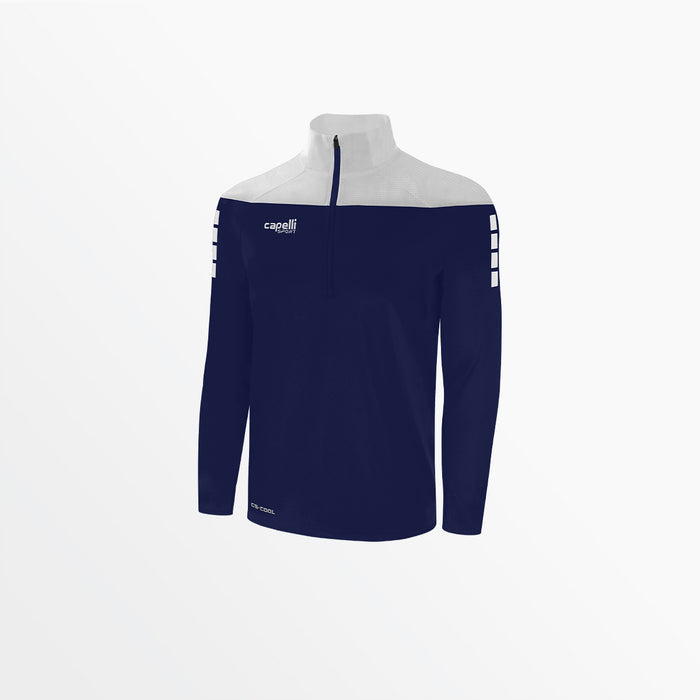 capelli MEN'S TRIBECA 1/4 ZIP TRAINING JACKET Navy White