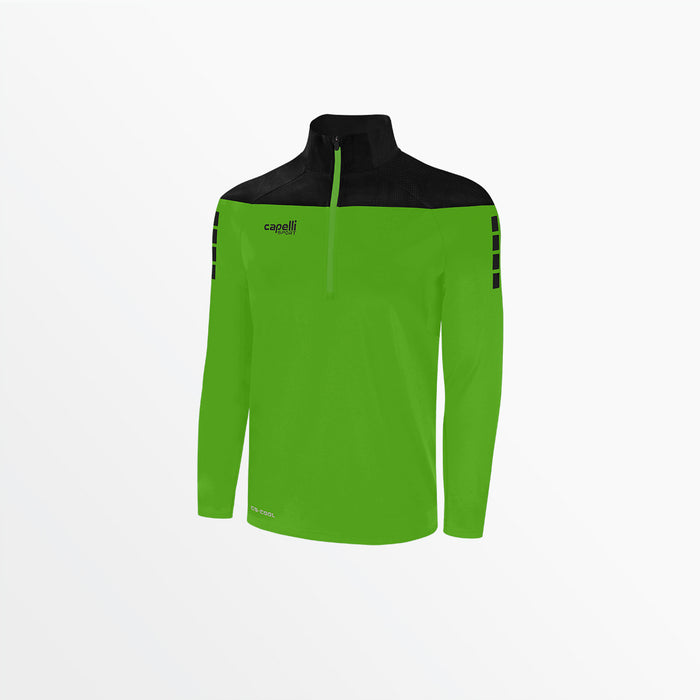 capelli MEN'S TRIBECA 1/4 ZIP TRAINING JACKET Power Green Black