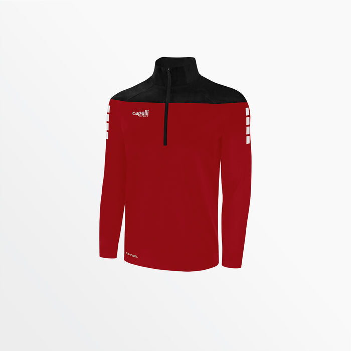 capelli MEN'S TRIBECA 1/4 ZIP TRAINING JACKET Red Black