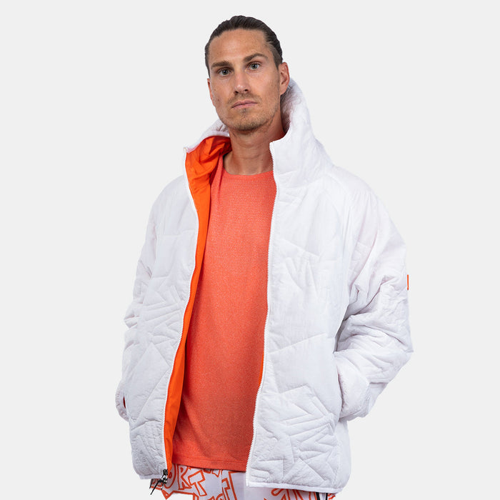 Capelli MTV MEN'S POP PUFF JACKET Off White Beacon Orange