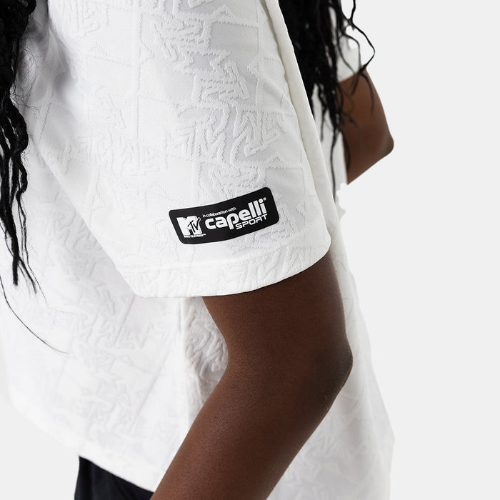Capelli MTV WOMEN'S PUSH IT JACQUARD BOXY TEE Off White