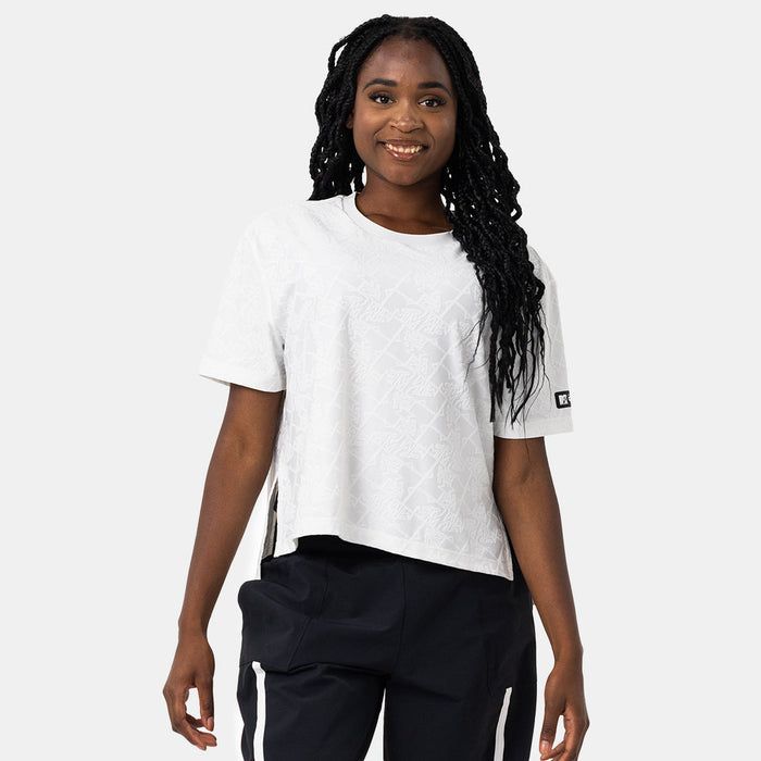 capelli MTV WOMEN'S PUSH IT JACQUARD BOXY TEE Off White