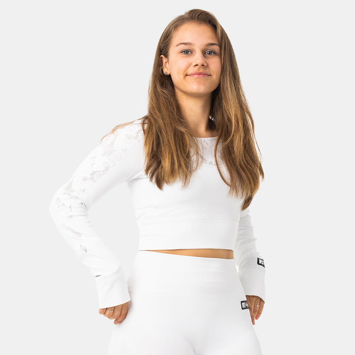 Capelli MTV WOMEN'S SPORTY LONG SLEEVE CROP Off White
