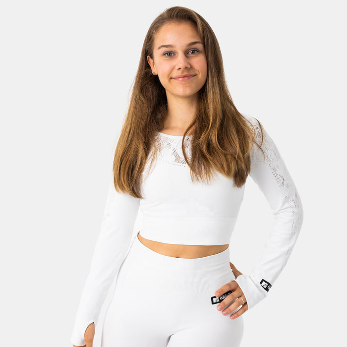 capelli MTV WOMEN'S SPORTY LONG SLEEVE CROP Off White