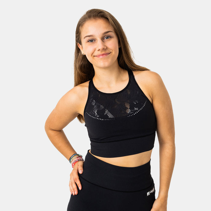 Capelli MTV WOMEN'S SPORTY SCULPT LONGLINE SEAMLESS BRA Black