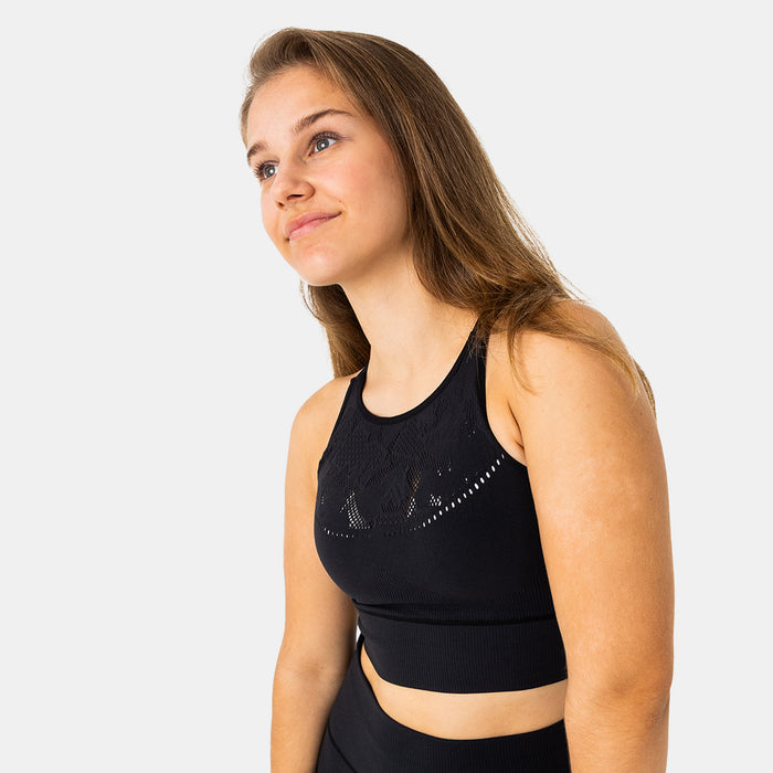 Capelli MTV WOMEN'S SPORTY SCULPT LONGLINE SEAMLESS BRA Black