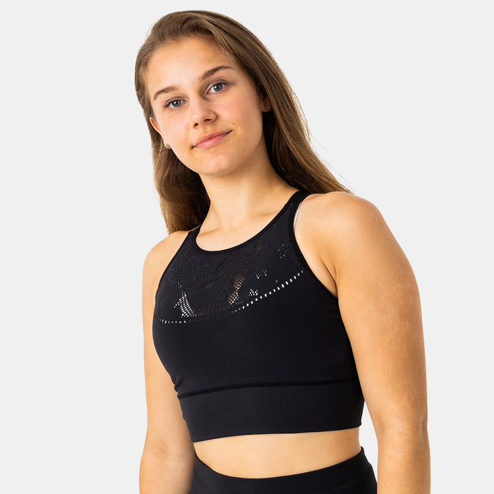capelli MTV WOMEN'S SPORTY SCULPT LONGLINE SEAMLESS BRA Black