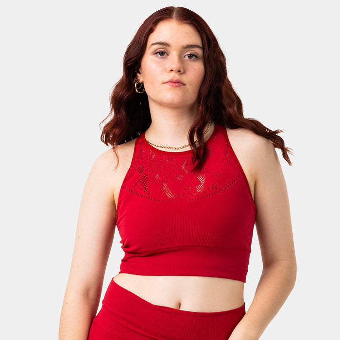 capelli MTV WOMEN'S SPORTY SCULPT LONGLINE SEAMLESS BRA Collegiate Red