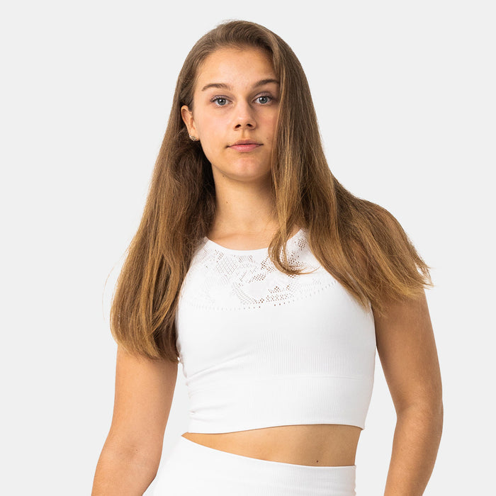 capelli MTV WOMEN'S SPORTY SCULPT LONGLINE SEAMLESS BRA Off White