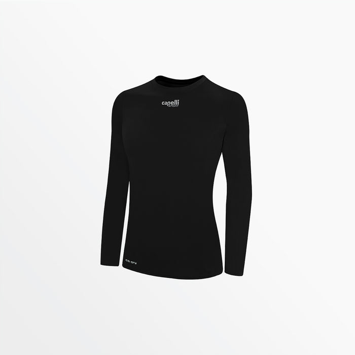 capelli WOMEN'S BASICS CREW NECK LONG SLEEVE POLY TEE