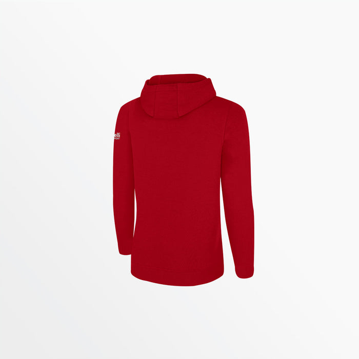 Capelli WOMEN'S BASICS FLEECE PULLOVER HOODIE WITH SLEEVE LOGO Red