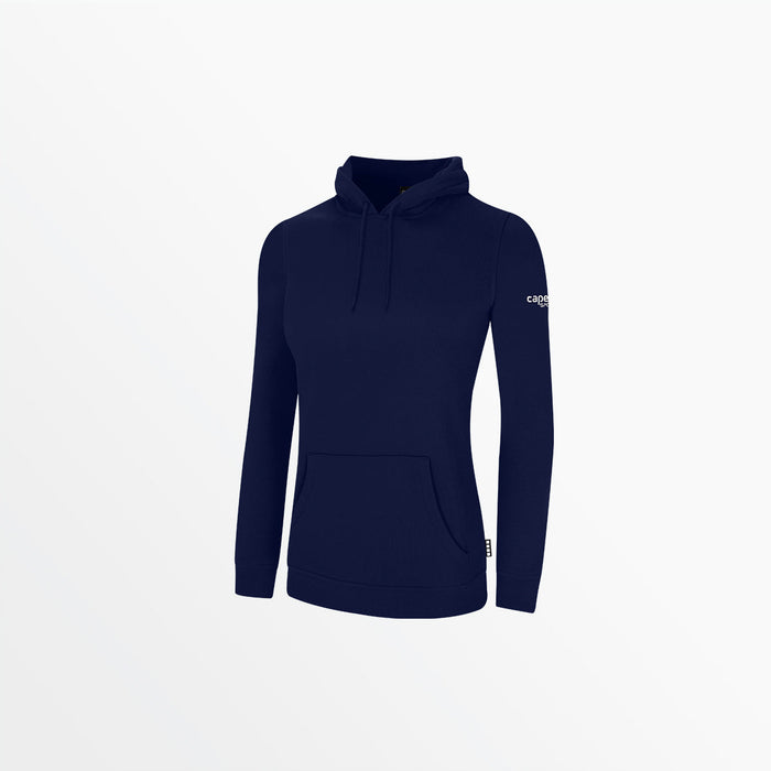 capelli WOMEN'S BASICS FLEECE PULLOVER HOODIE WITH SLEEVE LOGO Navy