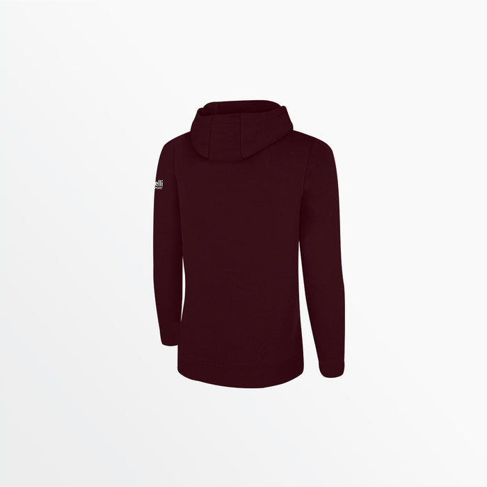 Capelli WOMEN'S BASICS FLEECE PULLOVER HOODIE WITH SLEEVE LOGO Maroon