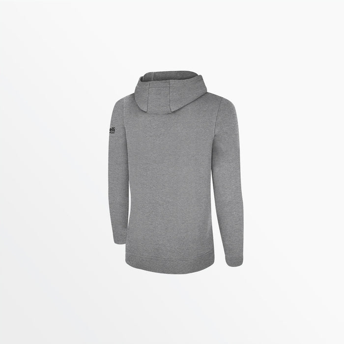 Capelli WOMEN'S BASICS FLEECE PULLOVER HOODIE WITH SLEEVE LOGO Light Heather Grey