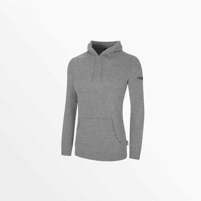 capelli WOMEN'S BASICS FLEECE PULLOVER HOODIE WITH SLEEVE LOGO Light Heather Grey
