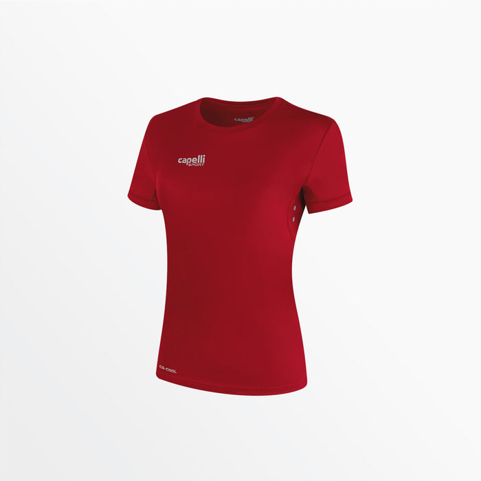 capelli WOMEN'S BASICS I SHORT SLEEVE TRAINING TOP Red