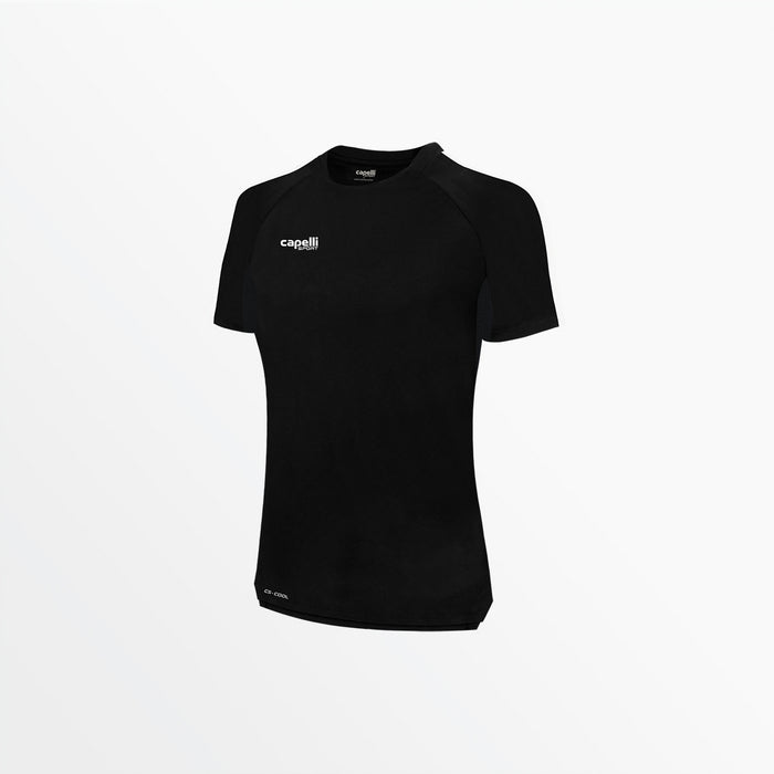 capelli WOMEN'S BASICS ⅠⅠ BLOCK SHORT SLEEVE TRAINING TOP Black