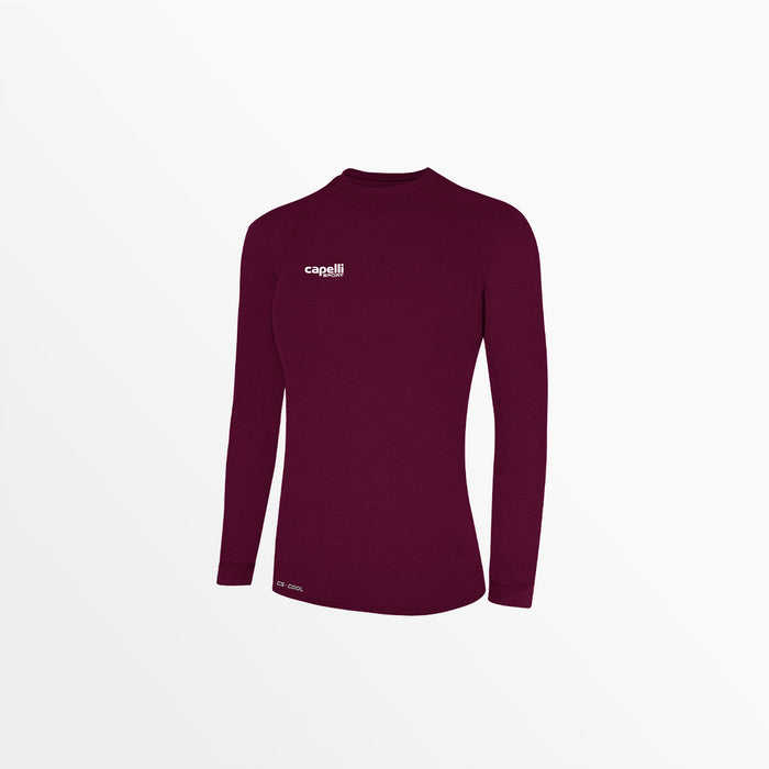 capelli WOMEN'S BASICS ⅠⅠ LONG SLEEVE TRAINING JERSEY Maroon