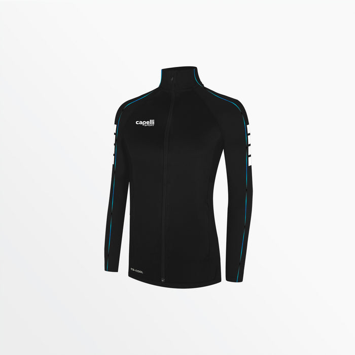 capelli WOMEN'S BASICS ⅠⅠ OMBRE TRAINING JACKET Black Turquoise