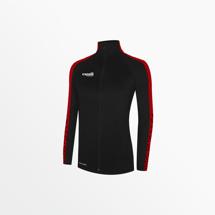 capelli WOMEN'S BASICS ⅠⅠ TRI TRAINING JACKET Black Red