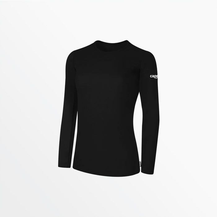 capelli WOMEN'S BASICS LONG SLEEVE COTTON TEE Black