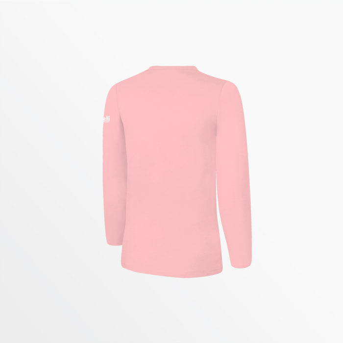 Capelli WOMEN'S BASICS LONG SLEEVE COTTON TEE Blush