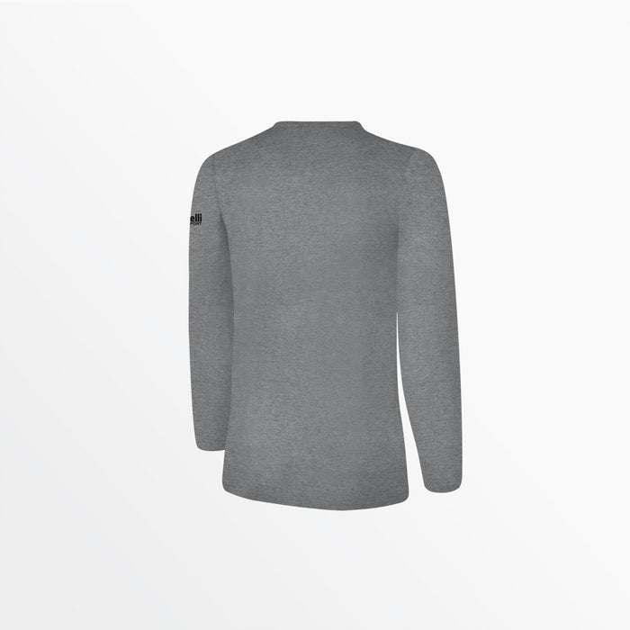 Capelli WOMEN'S BASICS LONG SLEEVE COTTON TEE Light Heather Grey