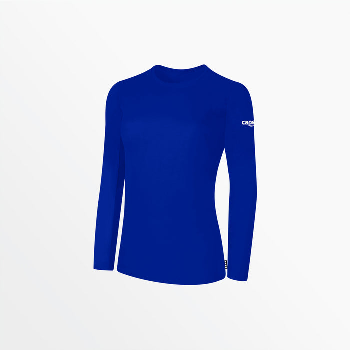 capelli WOMEN'S BASICS LONG SLEEVE COTTON TEE Royal Blue