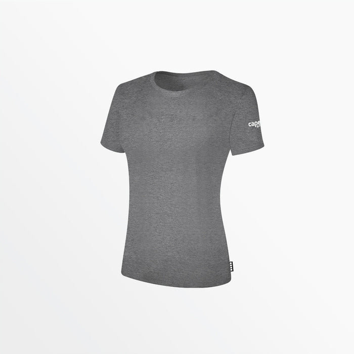capelli WOMEN'S BASICS TEE WITH SLEEVE LOGO Dark Heather Grey