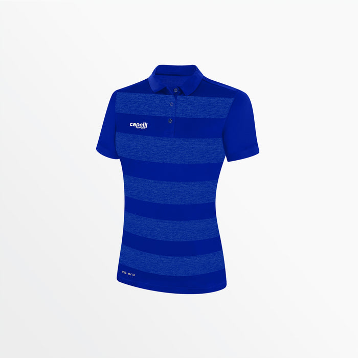 capelli WOMEN'S CLASSIC STRIPE POLY POLO Royal Blue